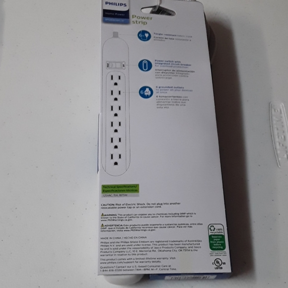 CLEARANCE !!!! 2 Philips outlet strip - Picture 2 of 2